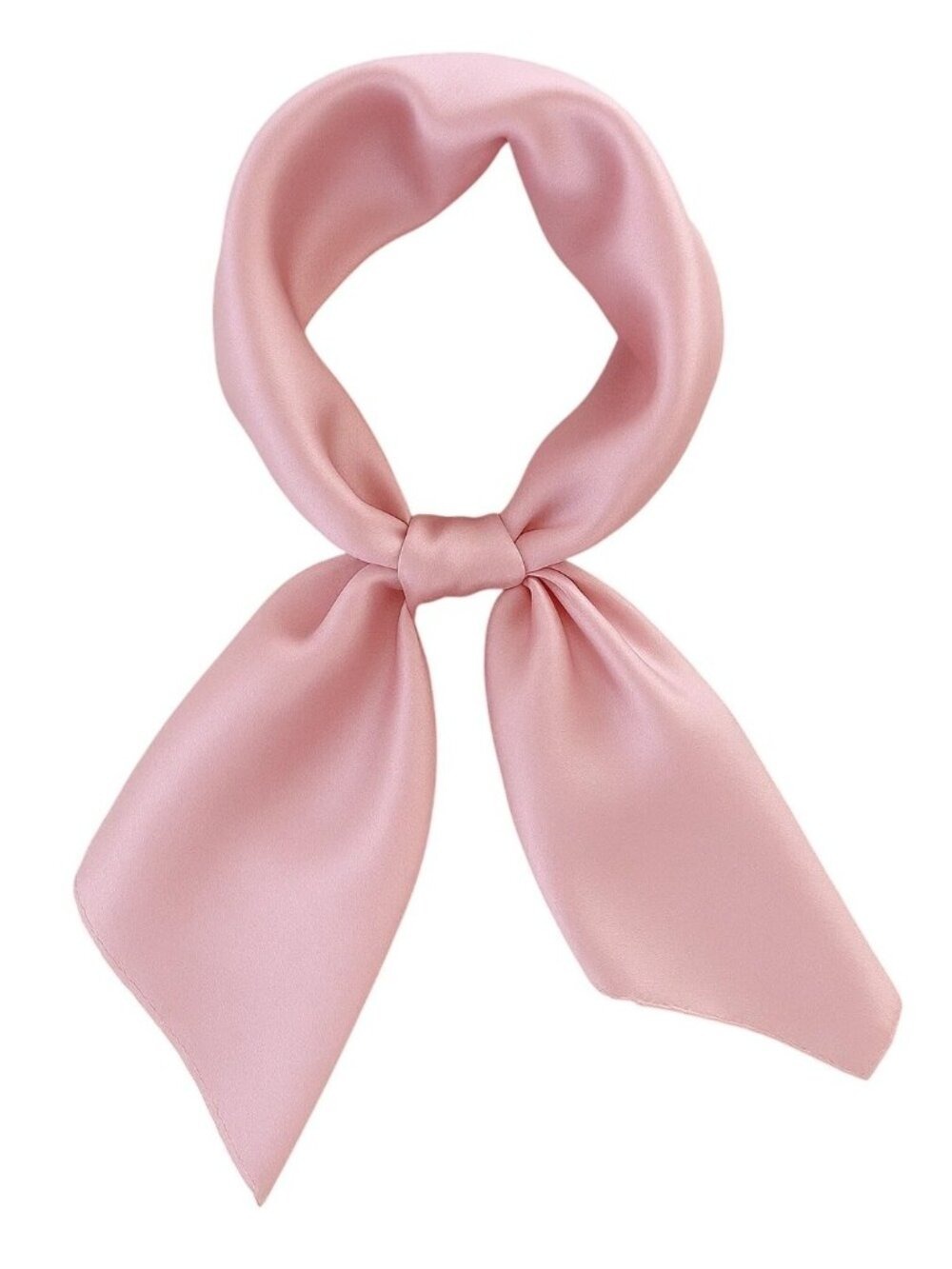 Pink Satin Scarf 19x19, Western Cowboy Cowgirl Bandana, Boho Coastal Ranch Wear